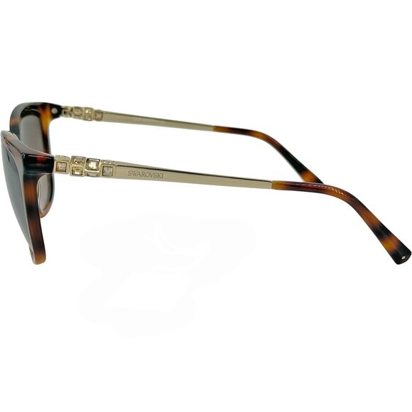 Swarovski SK0225 Womens Plastic Sunglass 52F Dark Havana 56-13 Dk Brown Gradient - Picture 4 of 5